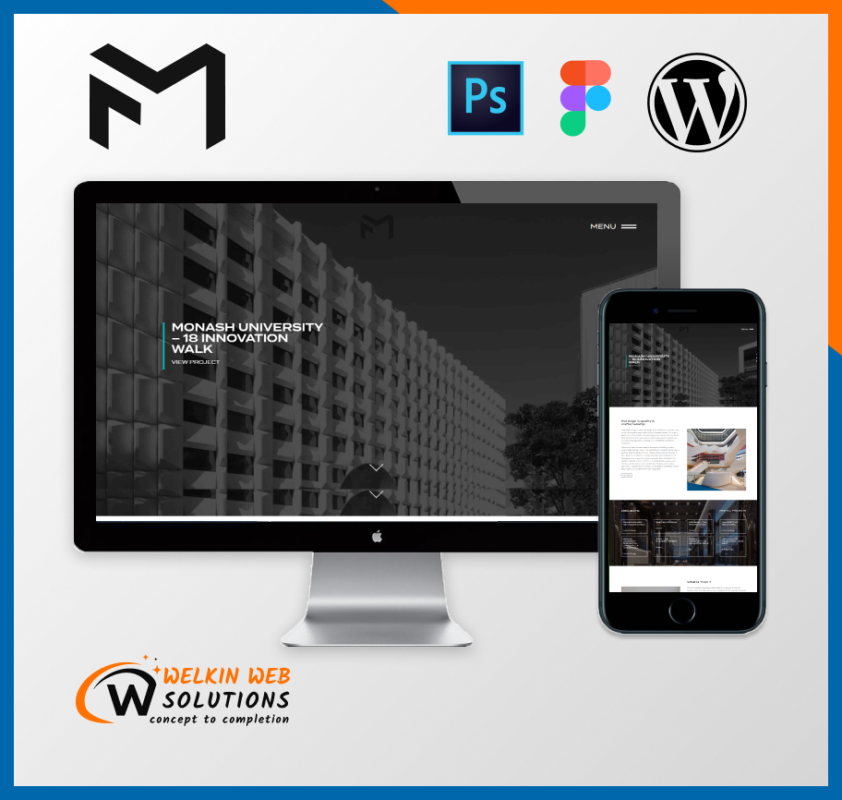 Construction website design and development