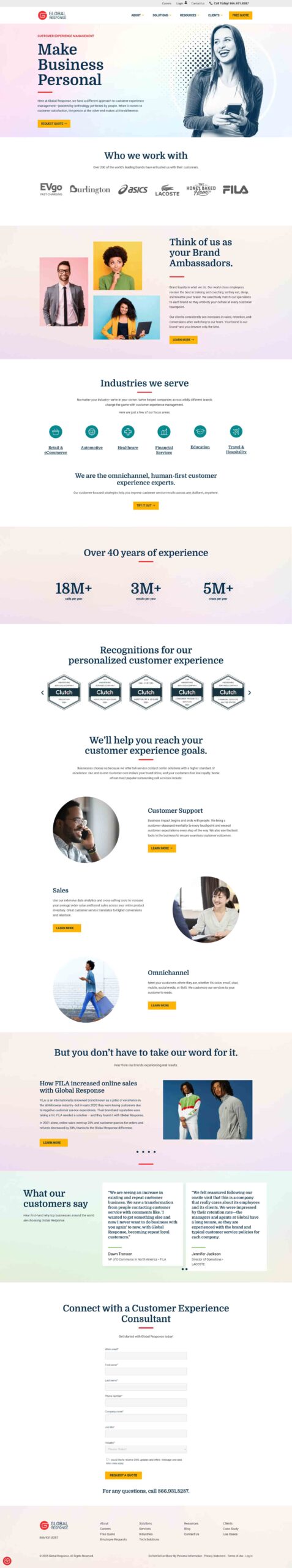 Personal brand website